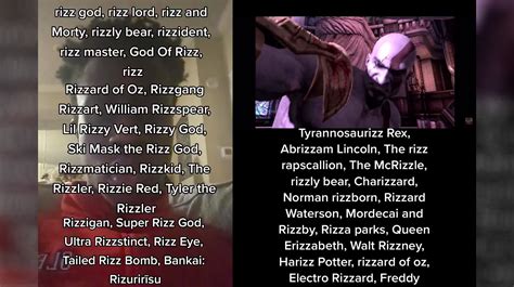 rizz nicknames.